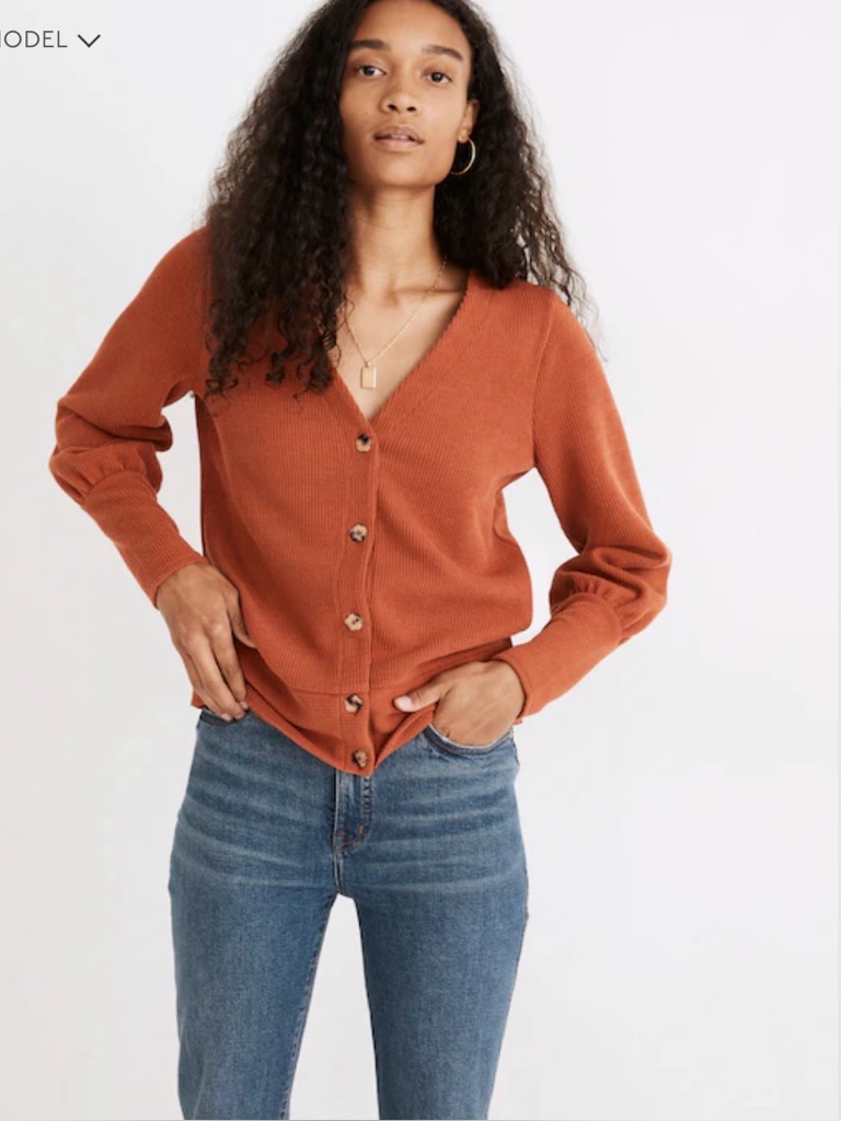 Ottoman Rib Cardigan Top